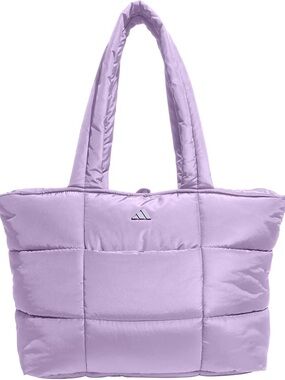 adidas Lavender Quilted Puffer Tote